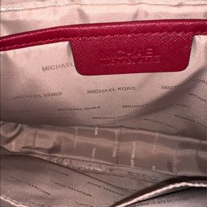 Red and Gold Michael Kors Crossbody Purse